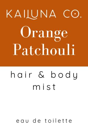 Orange Patchouli Natural Hair & Body Mist Spray, Pure Essential Oils, Alcohol-Free, Handmade in California, 0.5Fl Oz
