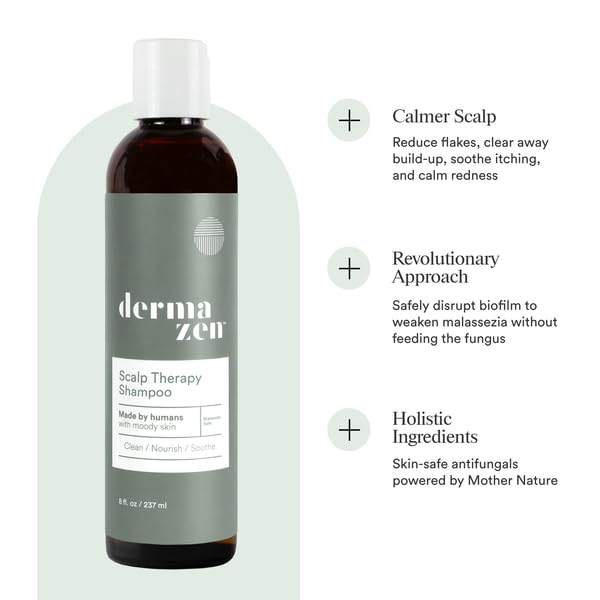 Dermazen Cleansing Scalp Therapy Shampoo for Seborrheic Dermatitis, Reduce Flakes, Soothe Itching and Improve Scalp Health