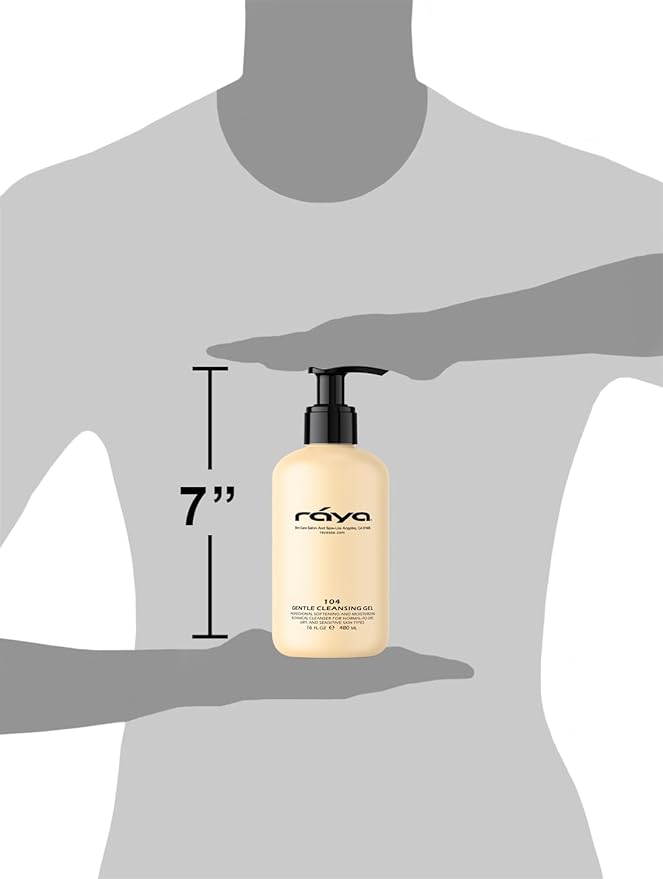 Raya Gentle Facial Cleansing Gel 16 oz (104) | Softening and Moisturizing Botanical Cleanser for Dry and Sensitive Skin| Helps Hydrate Smooth Complexion