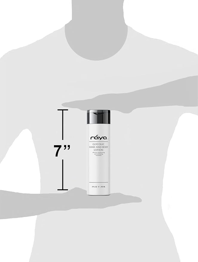 Raya Glycolic Hand and Body Lotion with AHA (G-333) | Soothing, Moisturizing, Exfoliating, and Conditioning Lotion for the Hands, Arms, Legs, and Body | Made with Alpha Hydroxy Acids