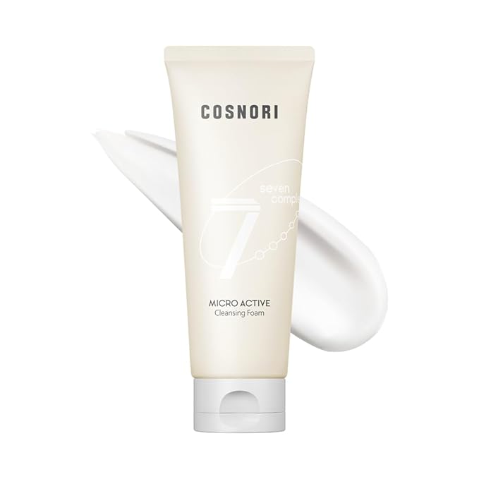 COSNORI Micro Active Cleansing Foam – Vegan, Non-irritating, Korean Facial Cleanser, Skin soothing, 7 Plant Extracts Daily Face Wash, 5.07 fl oz