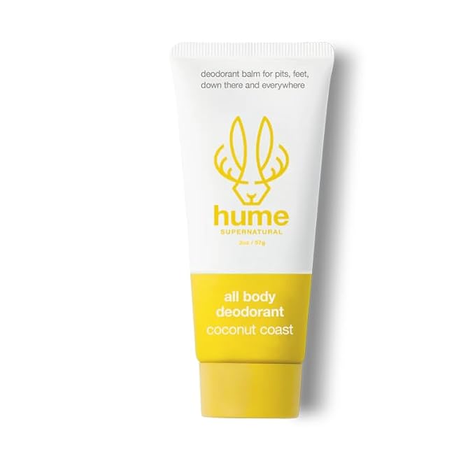 HUME SUPERNATURAL Foot Cream for Dry Cracked Heels and Feet – Moisturizing Heel Balm & Deodorizer for Smelly, Callused, or StinkyFeet – Natural Odor Control & Cracked Feet Treatment - Coconut Coast