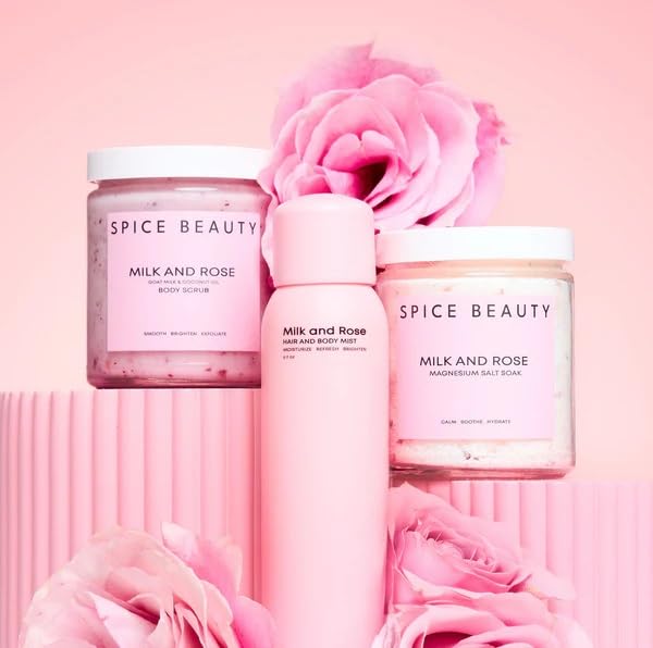 Milk & Rose Hair and Body Mist β Hydrating Floral Body Spray & Hair Perfume with Rose, Goat Milk, Chamomile, Lavender & Honey β Refreshing Mist for Skin, Hair & Clothing β 6.7 oz