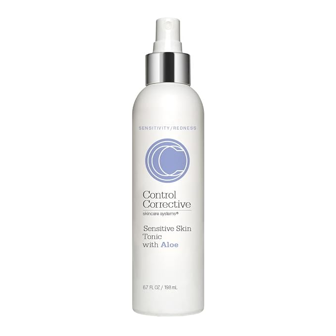 Control Corrective Sensitive Skin Tonic with Aloe, 6.7 Fl Oz - Calms Overstimulated Or Reddened Skin Types, Soothing & Sedating with Aloe Vera & Chamomile Extracts, Refreshing, Relaxing, Replenishing