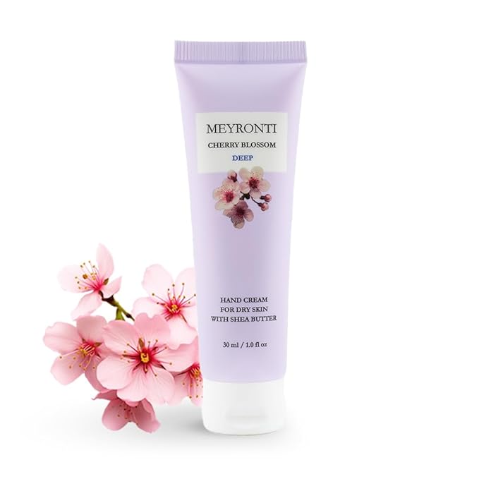Cherry Blossom scented hand cream for dry cracked hands, hand lotion travel size, mini purse essentials, travel size moisturizer, dry hands treatment, lotion for extremely dry skin 30ml/1.0 fl Oz