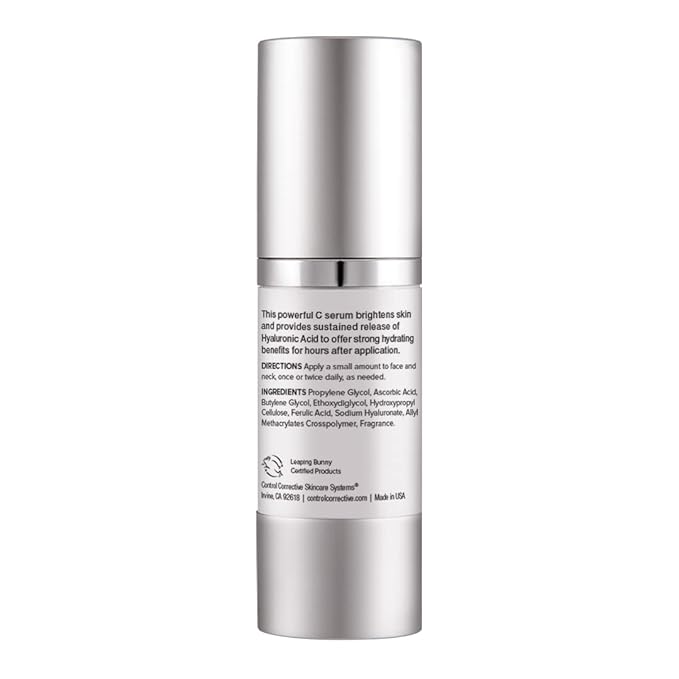 CONTROL CORRECTIVE C Defense Serum With Poly-Pore Technology - Advanced Vitamin C Serum Plus Hyaluronic Acid, Poly Pore Delivery System, Time Releases Actives, Sustains Hydration Throughout The Day