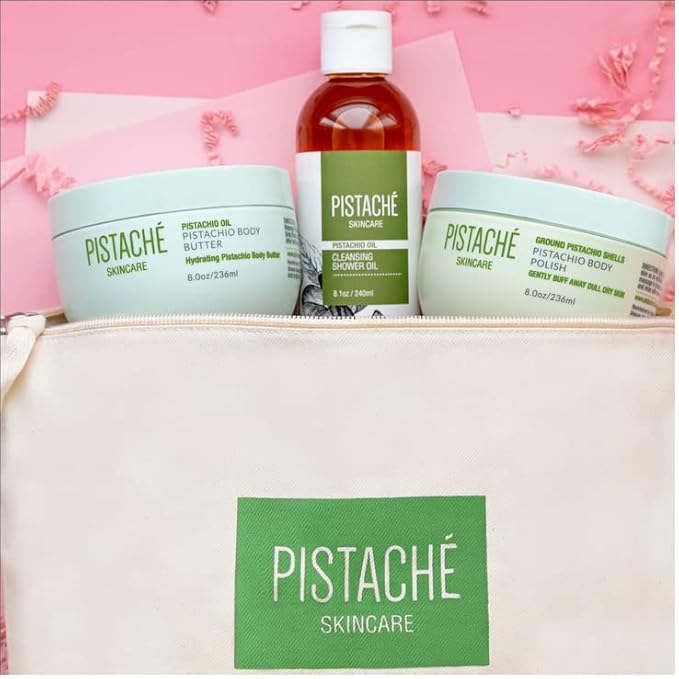 Pistaché Skincare Pistachio Oil Cleansing Shower Oil | Oil-to-Foam Formula | Moisturizing & Nourishing Body Wash with Vitamin E & Antioxidants, 8.1 oz