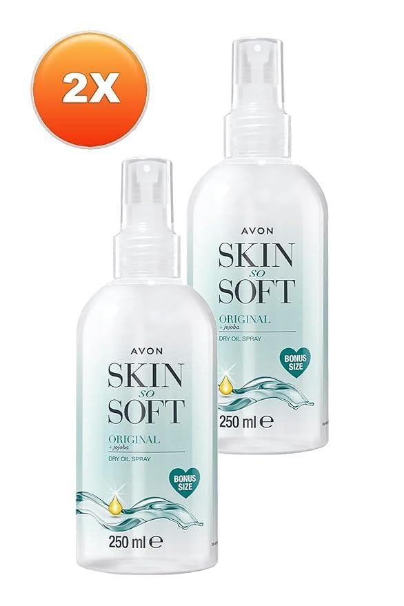 AVON SSS DRY OIL SPRAY 250ML Bonus Size Pro Moisture Body Oil | Formulated with Vitamin E | Dry oil spray skin Formula | pack of 2 (500 ml /16.9 Fl.oz)