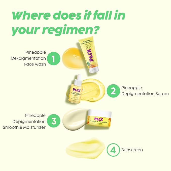 Pineapple Pigmentation Skincare Kit For Dark Spot Removal | Cleanser, Face Serum and Moisturizer Combo With 2% Alpha Arbutin For Women & Men, Pack of 3