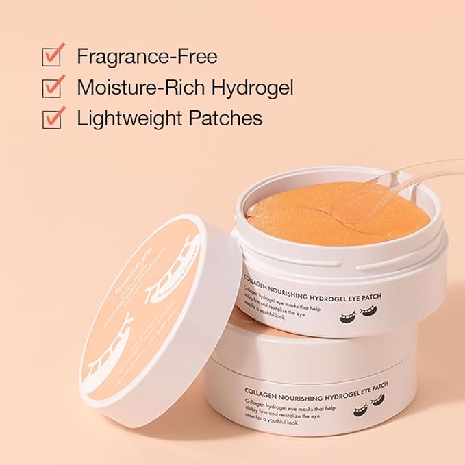 Collagen Nourishing Hydrogel Under-Eye Patch with Retinol and Peptides for Firmness and Hydration, 30 Pairs (60 ea)