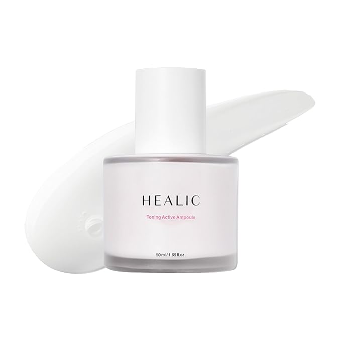 Toning Active Ampoule–Brightening, Hydrating&Soothing with Tranexamic Acid, Niacinamide&Hyaluronic Acid, Dark Spot Correction, Gentle for Sensitive Skin, Korean Skin Care, 50ml/1.69 fl.oz