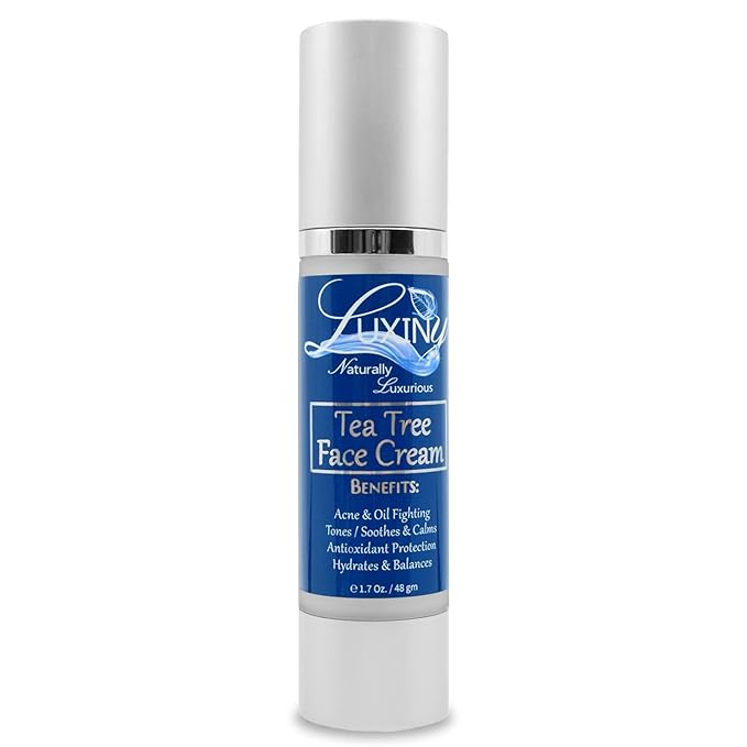 Tea Tree Moisturizer Face Cream, Made in America, with Salicylic Acid & Aloe Vera, a Rich Hydrating Night Cream for Dry Skin & a Daily Mattifying Moisturizer for Acne & Oily Skin, 1.7 oz