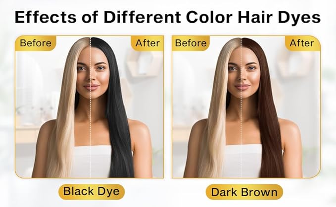 Hair Dye Shampoo 3 in 1 for Gray Hair Shampoo Para Canas Mujer Hair Color Shampoo for Women & Men - Herbal Ingredients Natural Plant Hair Dye 500ML (Dark Brown)
