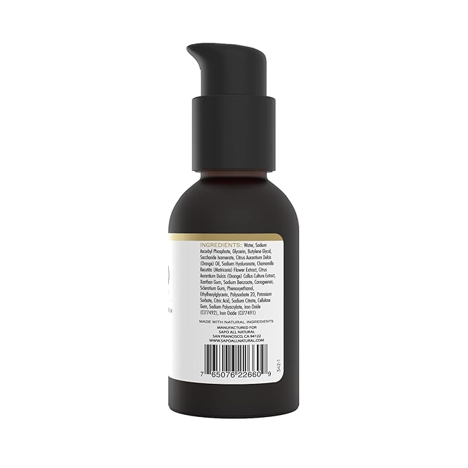 Vitamin C Serum - Brightening Facial Treatment with Hyaluronic Acid, Chamomile, Orange Oil & Extract - Exfoliating Dark Spot Corrector & Antioxidant Boost for Nice Glowy Skin - 1 oz