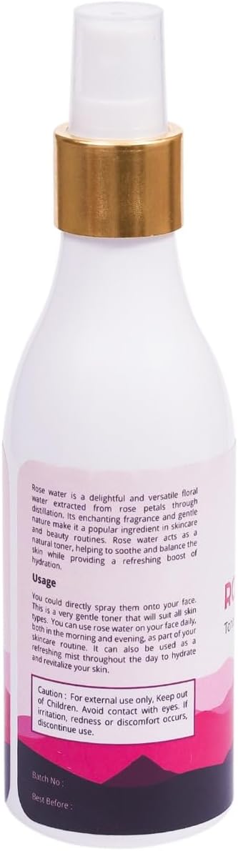 100% Pure Rose Water 6.5 fl oz | for Face & Hair | Alcohol Free & Artificial Coloring Free | by Yogi's Giftยฎ