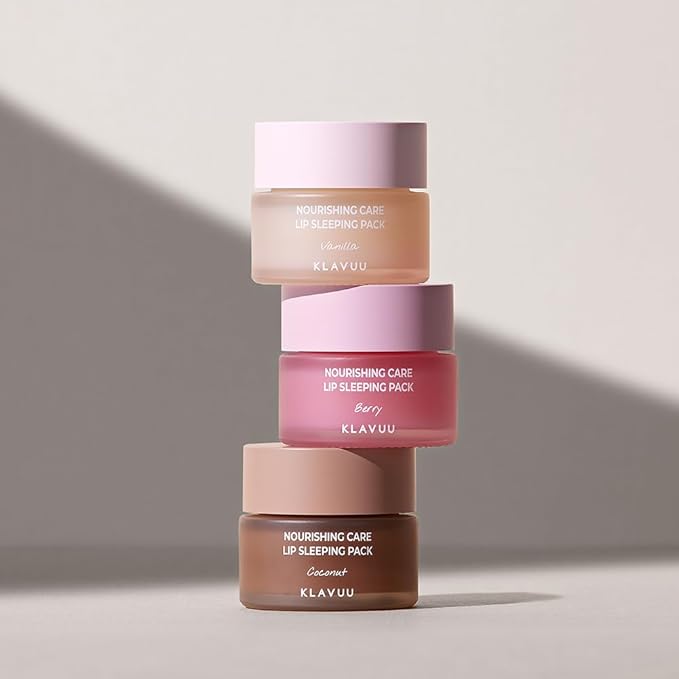 Klavuu Lip Mask Sleeping Pack (0.7oz) – Overnight Deep Hydrating Korean Lip Balm Treatment for Very Dry, Chapped Lips | Lip Lightening & Plumping with Instant Hydration | Gentle Exfoliating (Coconut)