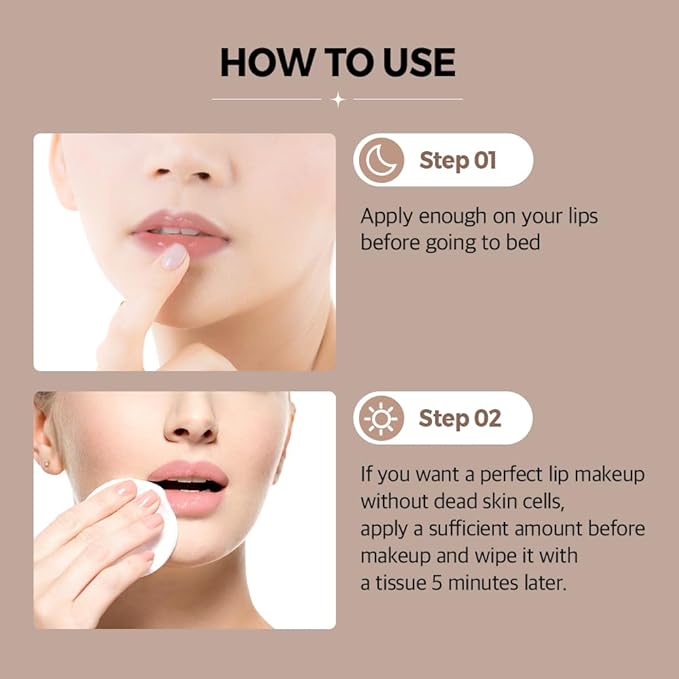 Klavuu Lip Mask Sleeping Pack (0.7oz) – Overnight Deep Hydrating Korean Lip Balm Treatment for Very Dry, Chapped Lips | Lip Lightening & Plumping with Instant Hydration | Gentle Exfoliating (Coconut)