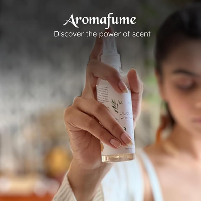 White Sage & Lavender Smudge Spray by Aromafume | 100ml/3.3 oz | Sage Spray for Cleansing Negative Energy & Protection | Non-Toxic | Room Spray for Spiritual Cleansing, Smokeless Sage Smudging