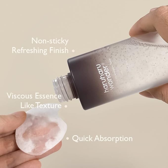 haruharu Wonder Korean Glass Skin Set Including Black Rice Toner, Milky Essence and Retinol Serum