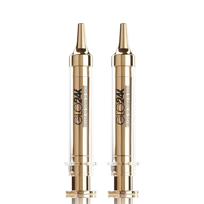 GLO24K Instant Facelift Cream with 24k Gold, Hyaluronic Acid, Peptides, and Vitamins. Value Pack of 2. A powerful non-invasive alternative to injections.