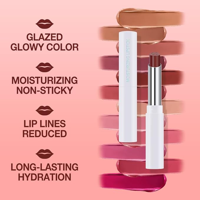 1Pcs Tinted Lip Balm Moisturizing Lipstick – Waterproof Hydrating Matte Lip Balm for Women, Creamy Natural Color Stain for Dry Lips, Soft Matte Finish with Subtle Scent (#05 Deep Cherry Brown)