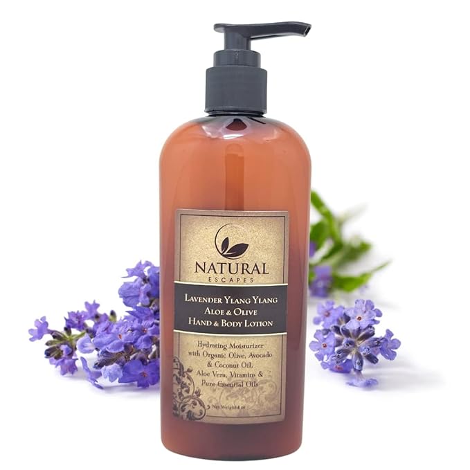 Lavender & Lemongrass Body Lotion 2-Pack – Hydrating Hand & Body Moisturizer for Dry Sensitive Skin – Vegan Plant-Based Lotion with Ceramides, Aloe Vera & Vitamins – 8oz Each