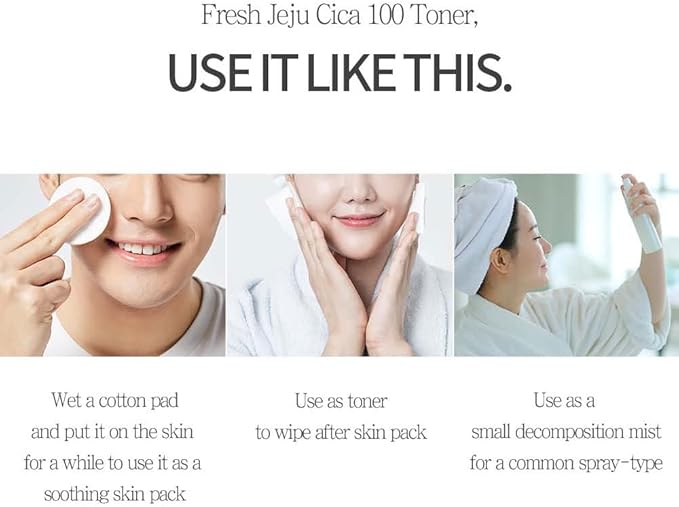 The Pure Jeju CICA Facial Toner 8.45fl.oz. | 100% Centella Asiatica Extract | Hydrating & Soothing Water-Type Toner | for Sensitive Skin | Korean Skincare