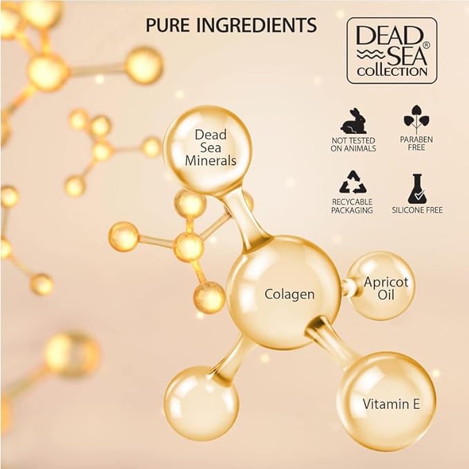 Dead Sea Collection Moisturising Night Face Cream with 3X Collagen – Anti Aging Nourishing Facial Moisturiser with Dead Sea Minerals and Vitamin E for Women and Men – All Skin Types (50 ml)
