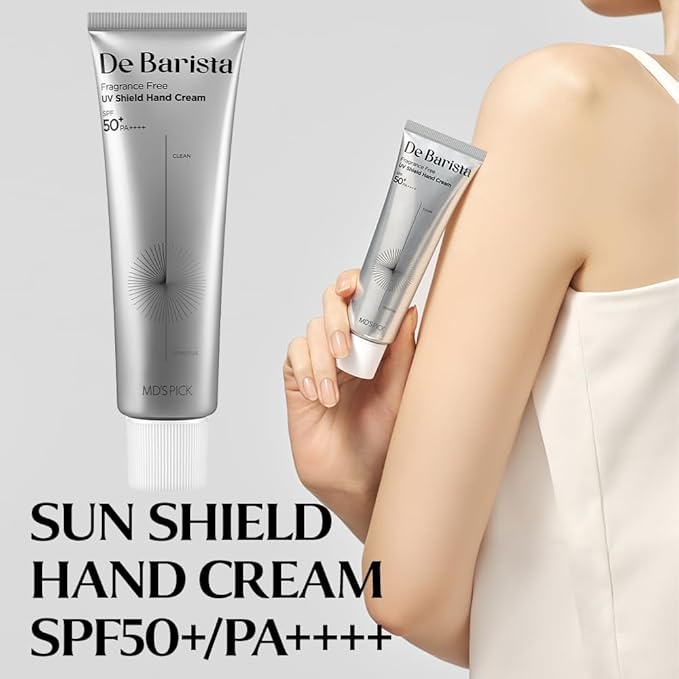 MD'S PICK De Barista Sun Shield Hand Cream SPF50+/PA++++ 50g – UV Protect,Fragrance-Free, Vegan, and Lightweight Hand Moisturizer