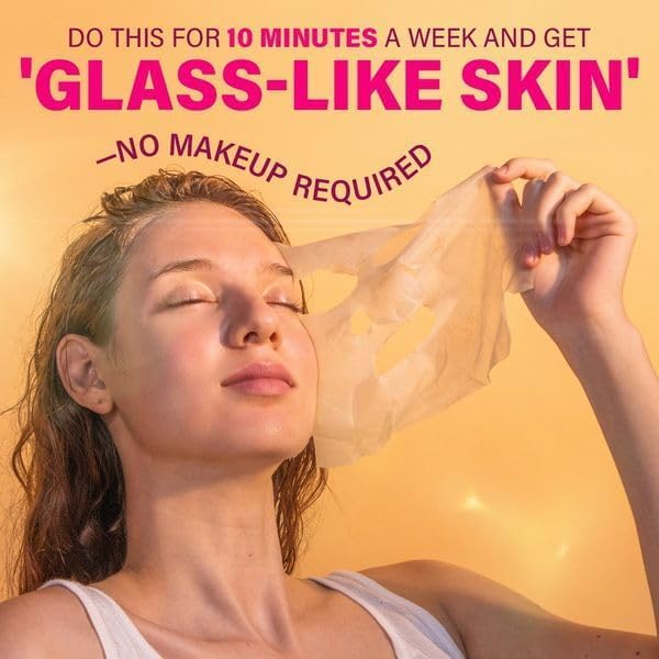 Wellnature™ The Original Overnight Deep Collagen Mask - It's Giving Glass Skin Sleep Mask - Deep Hydrating Bio-Collagen + Oligo-Hyaluronic Acid Facemask - Skincare For All Skin Types, Pack of 4