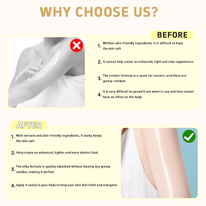 Champagne Lift Body Creme, Smoothing & Elasticity Boost for Arms, Legs, Neck – Lightweight Anti-Sagging Moisturizing Cream (Almond Coconut, 8 Fl Oz)
