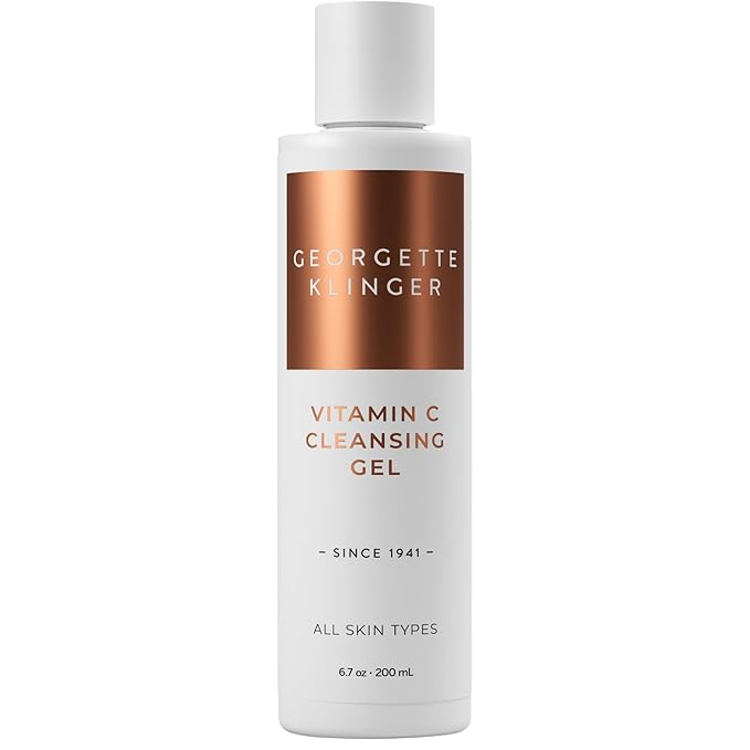 Georgette Klinger Vitamin C Cleansing Gel - Daily Antioxidant Face Wash Brightens and Improves Texture for Clearer, Smoother Skin. Deeply Cleans Pores, Refreshes and Fights Daily Damage - 6.7 oz