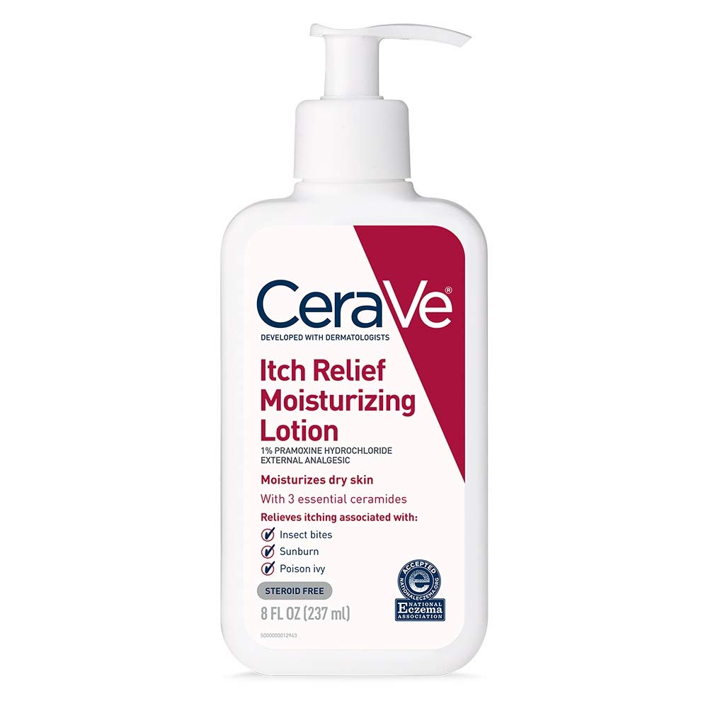Anti-Itch Moisturizing Lotion with Pramoxine Hydrochloride β Soothing Relief for Itchy, Irritated Skin, Bug Bites, Sunburn & Dryness β Fast-Acting Hydration for Sensitive Skin β 8 fl oz