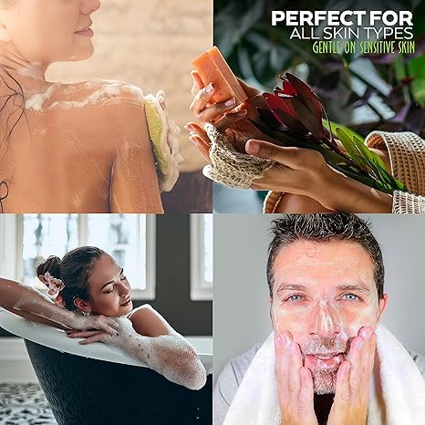 Turmeric and Manuka Honey Soap Bar for Body & Face, Natural Turmeric Soap with Organic Aloe Vera, Shea Butter & Calendula - Gentle For All Skin Types, Unscented (3 pack)