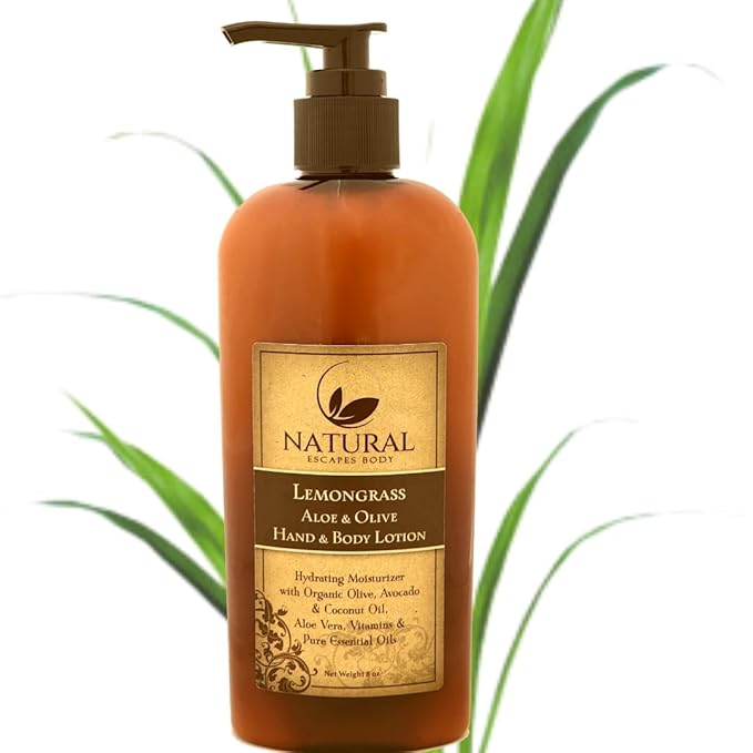 Lavender & Lemongrass Body Lotion 2-Pack – Hydrating Hand & Body Moisturizer for Dry Sensitive Skin – Vegan Plant-Based Lotion with Ceramides, Aloe Vera & Vitamins – 8oz Each