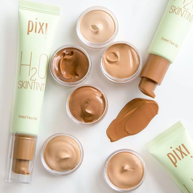 Pixi H2O SkinTint | Tinted Gel Moisturizer | Lightweight, Hydrating & Water-Resistant | Evens Tone & Reduces Redness | Porcelain | 1.2 fl oz/35 ml
