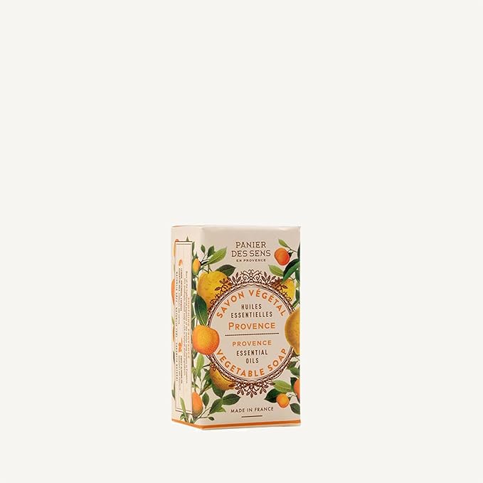 Panier des Sens - Provence Bar Soap - Moisturizing Gentle Scented Soap Bar - Natural Soap with Sweet Almond - 97% Natural Ingredients Made in France - Vegan Friendly - Body & Hand Soap Bars 2x5.3 oz