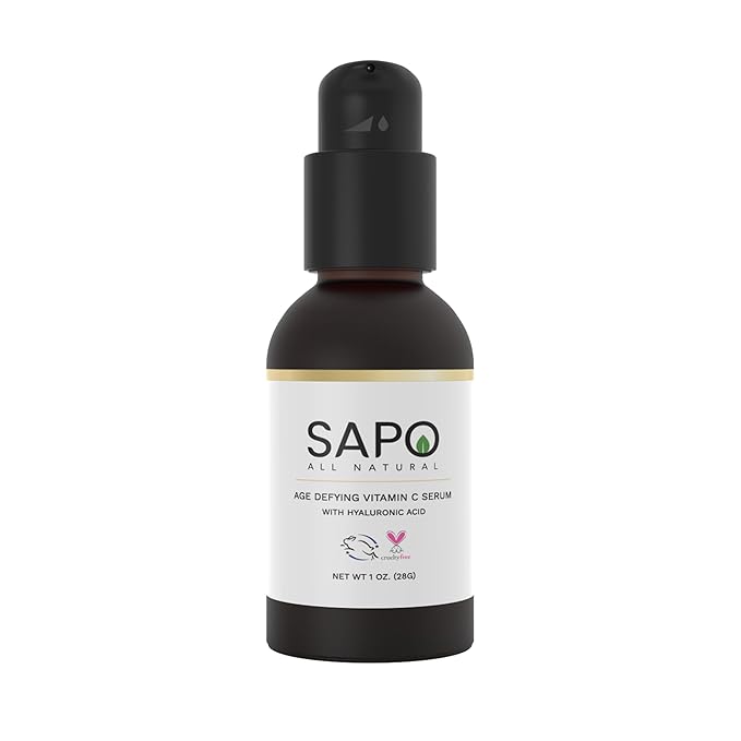 Vitamin C Serum - Brightening Facial Treatment with Hyaluronic Acid, Chamomile, Orange Oil & Extract - Exfoliating Dark Spot Corrector & Antioxidant Boost for Nice Glowy Skin - 1 oz