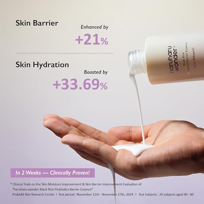 haruharu Wonder Korean Glass Skin Set Including Black Rice Toner, Milky Essence and Retinol Serum
