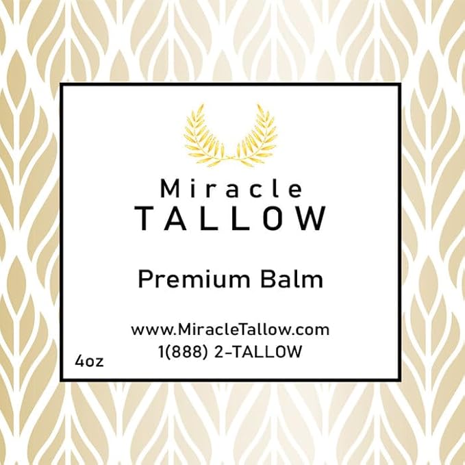 Natural Nourishing Tallow Balm for Skin Care - Handcrafted for Dry Skin - Organic Grassfed Beef Tallow - Perfect for Sensitive Skin - Hydrating & Healing (Premium)
