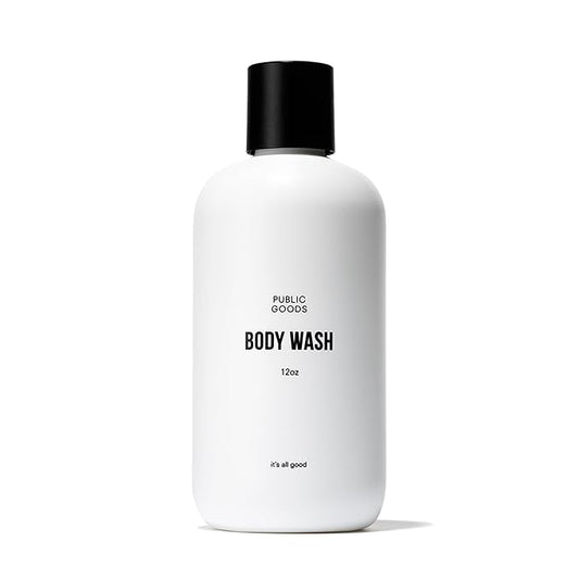 Public Goods Body Wash for Men and Women | Natural Soap for Bath & Shower | Body Scrub Made with Organic Essential Oils | Sulfate & Paraben Free | Vegan Friendly | 12 Fl Oz Bottle