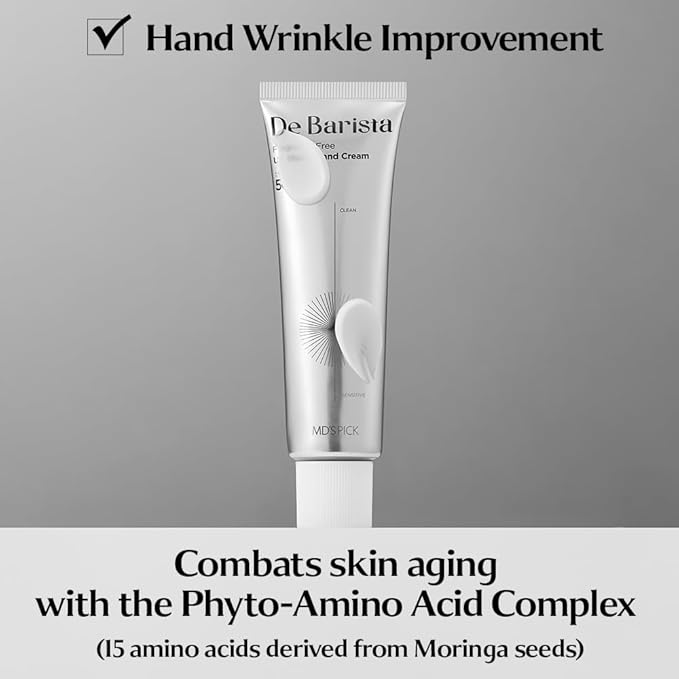 MD'S PICK De Barista Sun Shield Hand Cream SPF50+/PA++++ 50g – UV Protect,Fragrance-Free, Vegan, and Lightweight Hand Moisturizer