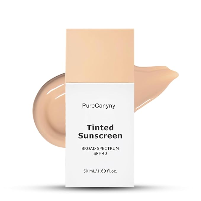 Daily Tinted Sunscreen SPF 40,Airy-Light Tinted Moisturizer with Broad Spectrum SPF 40,Lightweight,Daily Hydrating Fluid for Natural Coverage,Ti-nted Sunscreen Anti-Aging,Travel-Size Skin Care Makeup