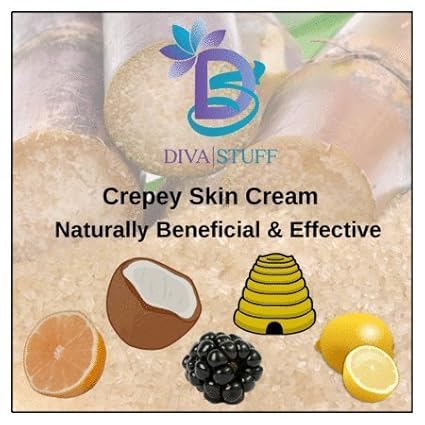 Extreme Crepey Skin Body & Face Cream With Hyaluronic Acid, Alpha Hydroxy and More, by Diva Stuff (Frosted Lime Cupcake)