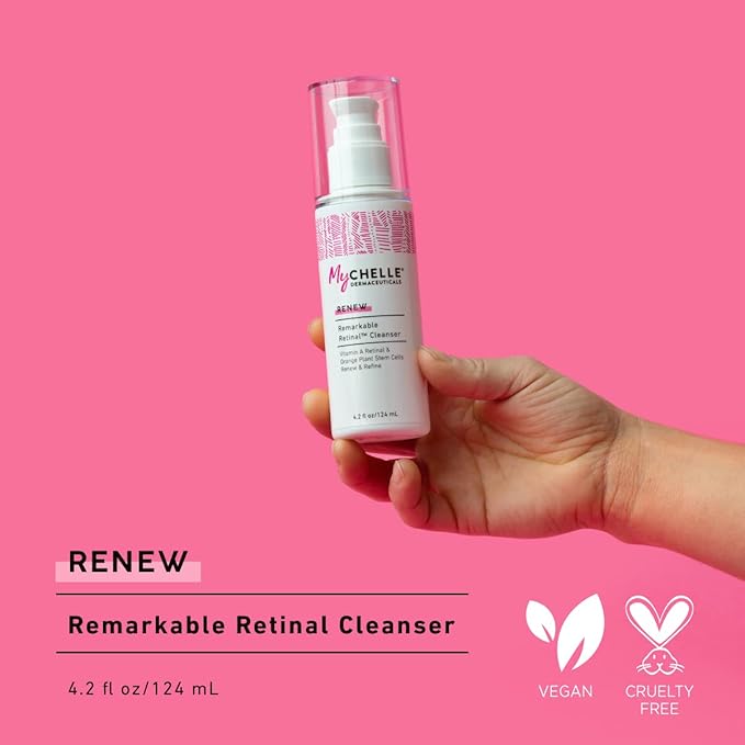 MyCHELLE Dermaceuticals Remarkable Retinal Facial Cleanser (4.2 Fl Oz), Renews and Refines Skin with Vitamin A Retinaldehyde and Orange Plant Stem Cells