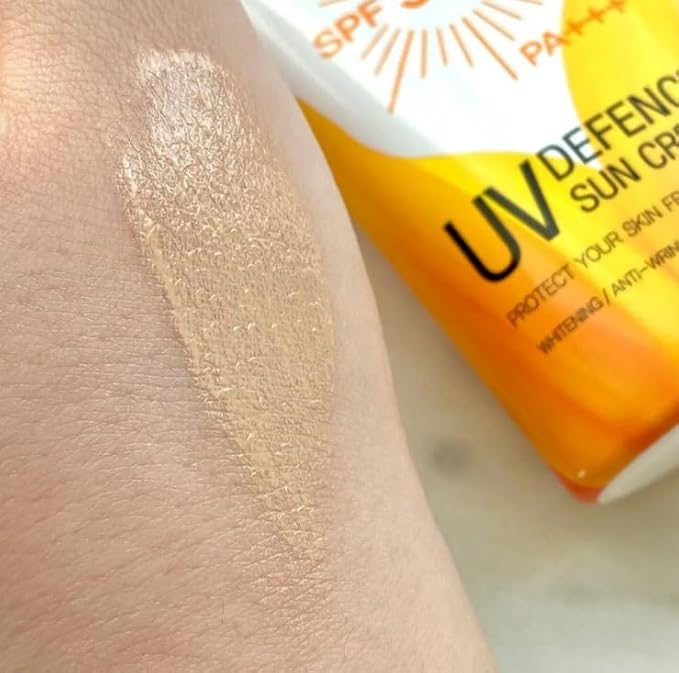 DEOPROCE UV DEFENCE SUN PROTECTOR SPF50+ PA+++ | 3-in-1 Sunscreen, Makeup Base & Tone Corrector | Lightweight, Non-Greasy Formula (70g / 2.47oz)