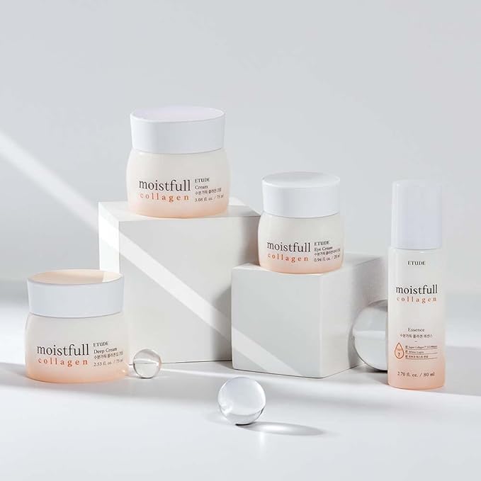 ETUDE Moistfull Collagen Cream, Face Moisturizer, Super Collagen Water, Macadamia Seed Oil, Lupinus Albus Protein, Deep Moisturizing Cream, Korean Skin Care, Beauty (2.53 Fl Oz)