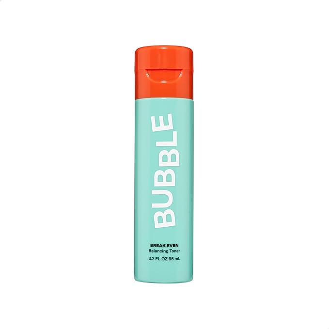 Bubble Skincare Break Even Balancing Face Toner - Gentle Exfoliating Toner & Pore Minimizer for Normal to Oily Skin Types - Skin Care Formulated with Green Tea Extract and Niacinamide (100ml)