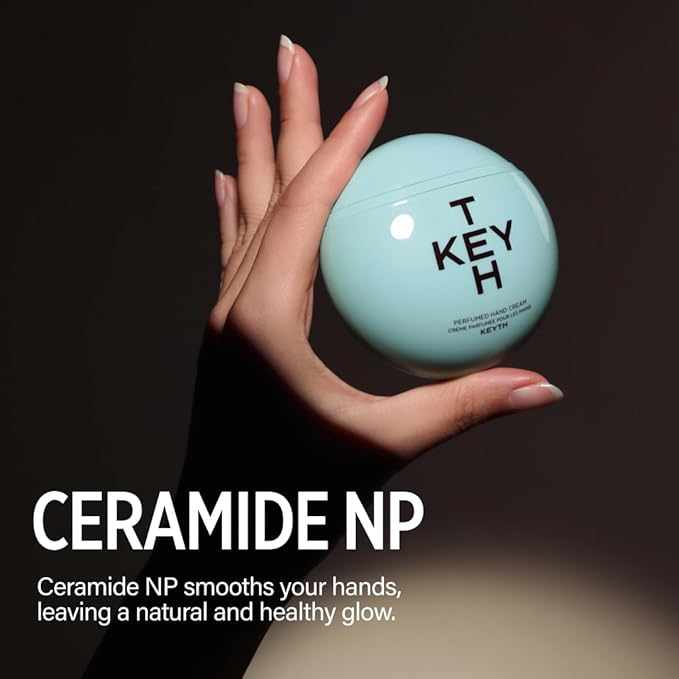 KEYTH PERFUMED HAND CREAM #DROPPED PEARL OF DRAGON (70ML, 2.36 FL.OZ.) / Rich Scent, Provides Glow and Moisture, Refreshing Finish, Mossy&Green, Ceramide NP