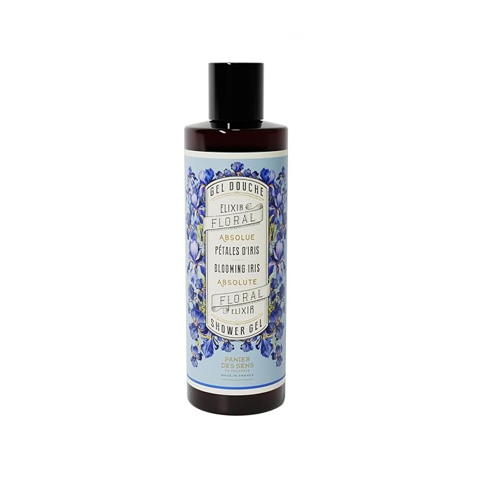 Panier des Sens – Blooming Iris Moisturizing Body Wash for Women & Men - Gentle Shower Gel 95% Natural Ingredients for Normal, Sensitive Skin - Body Care Made in France, SLS Free, Vegan - 8.45 Floz